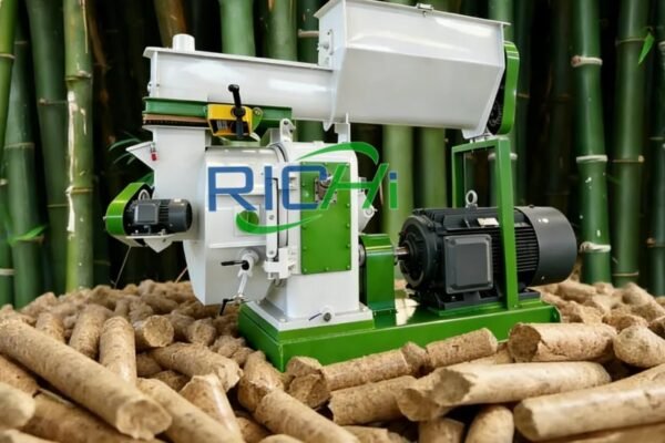 Pellet machine and finished pellets for production goal planning